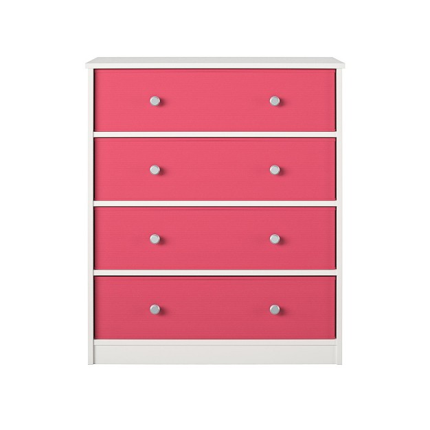 Ameriwood Home Mya Park Tall Dresser With 4 Fabric Bins