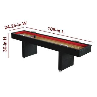 Hathaway Avenger 9 ft. Avenger Shuffleboard for Family Game Rooms with Padded Gutters Leg Levelers 8 Pucks and Wax BG1203