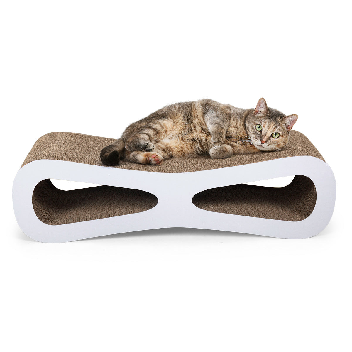 Cat-eyed Cat Scratcher and Lounge， Protect Furniture， Functional， Original Wood Color