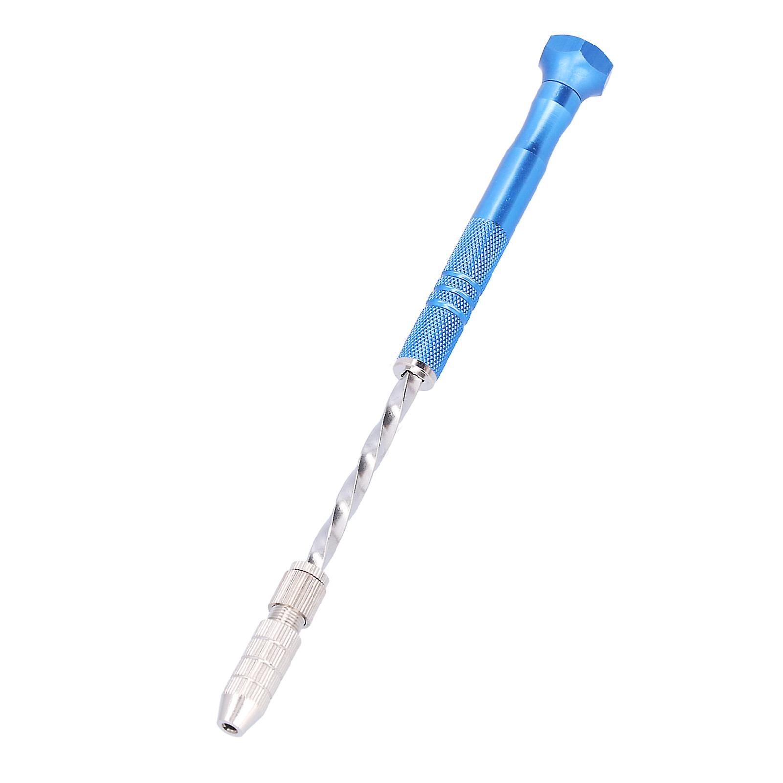 Hand Drill Jewelry Carving Drill Blue Stainless Steel Punching Drilling Tool For Woodworking