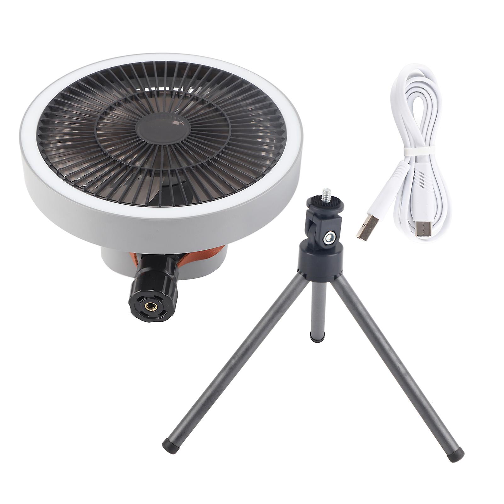 Portable Rechargeable Tripod Fan，Portable USB Rechargeable Tripod Portable Camping Fan Standing Fan Extended Durability