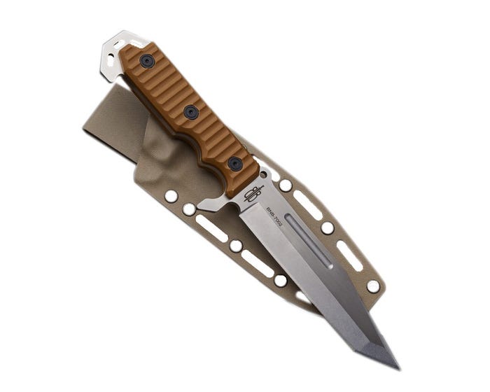 Buck N Bear Tanto Silver Combat Fighter Knife BNB7002