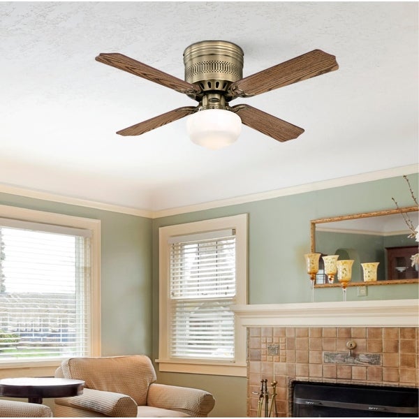 Westinghouse Lighting Casanova  42-Inch 4-Blade Indoor Ceiling Fan with LED Light and Opal Schoolhouse Glass Shopping - The Best Deals on Ceiling Fans | 39655596