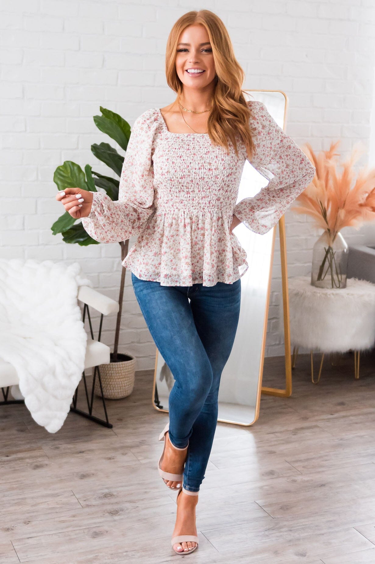 The Perfect Time Modest Blouse