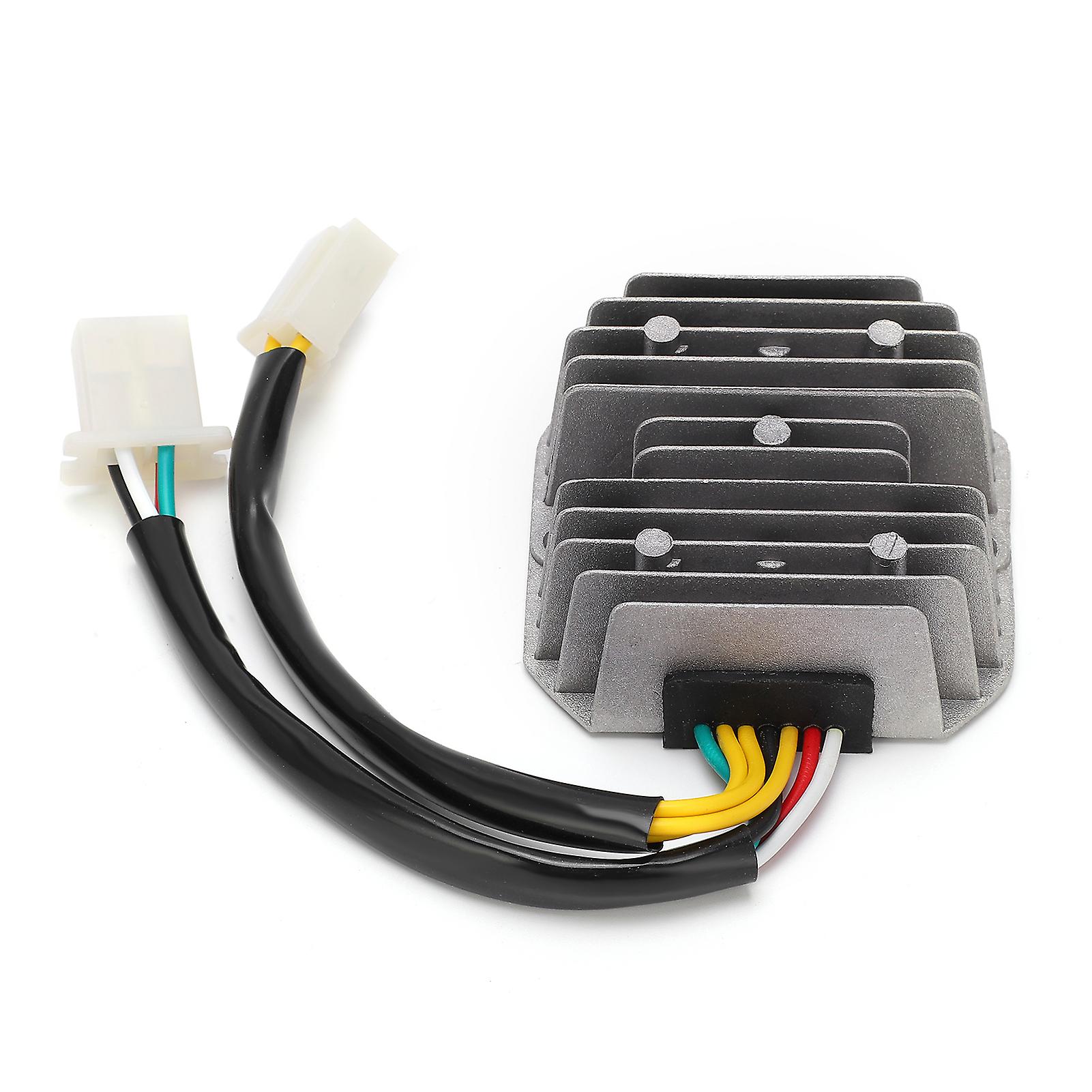 Voltage Regulator Rectifier 7 Wires Dualplug Aluminum Alloy + Abs For Scooter Moped Atv 12v