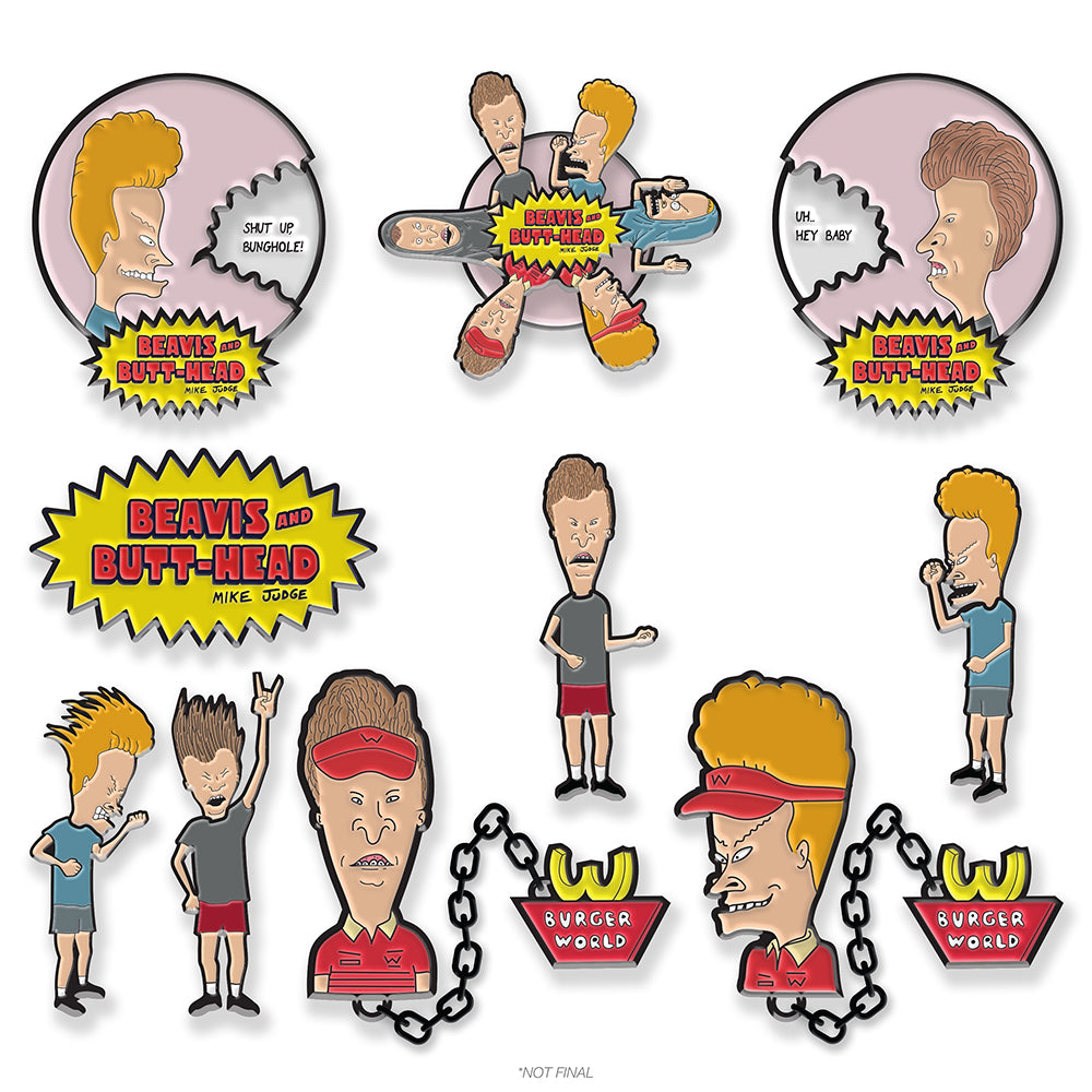 Beavis and Butt-Head Interactive Enamel Pins (PRE-ORDER)