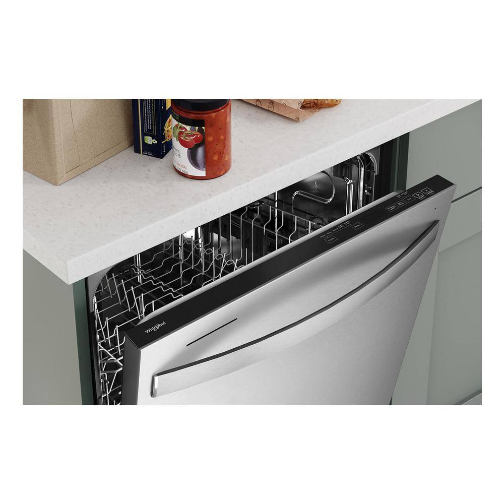 Whirlpool 24 in. Fingerprint Resistant Stainless Steel Dishwasher with Tub and Tall Top Rack WDT740SALZ