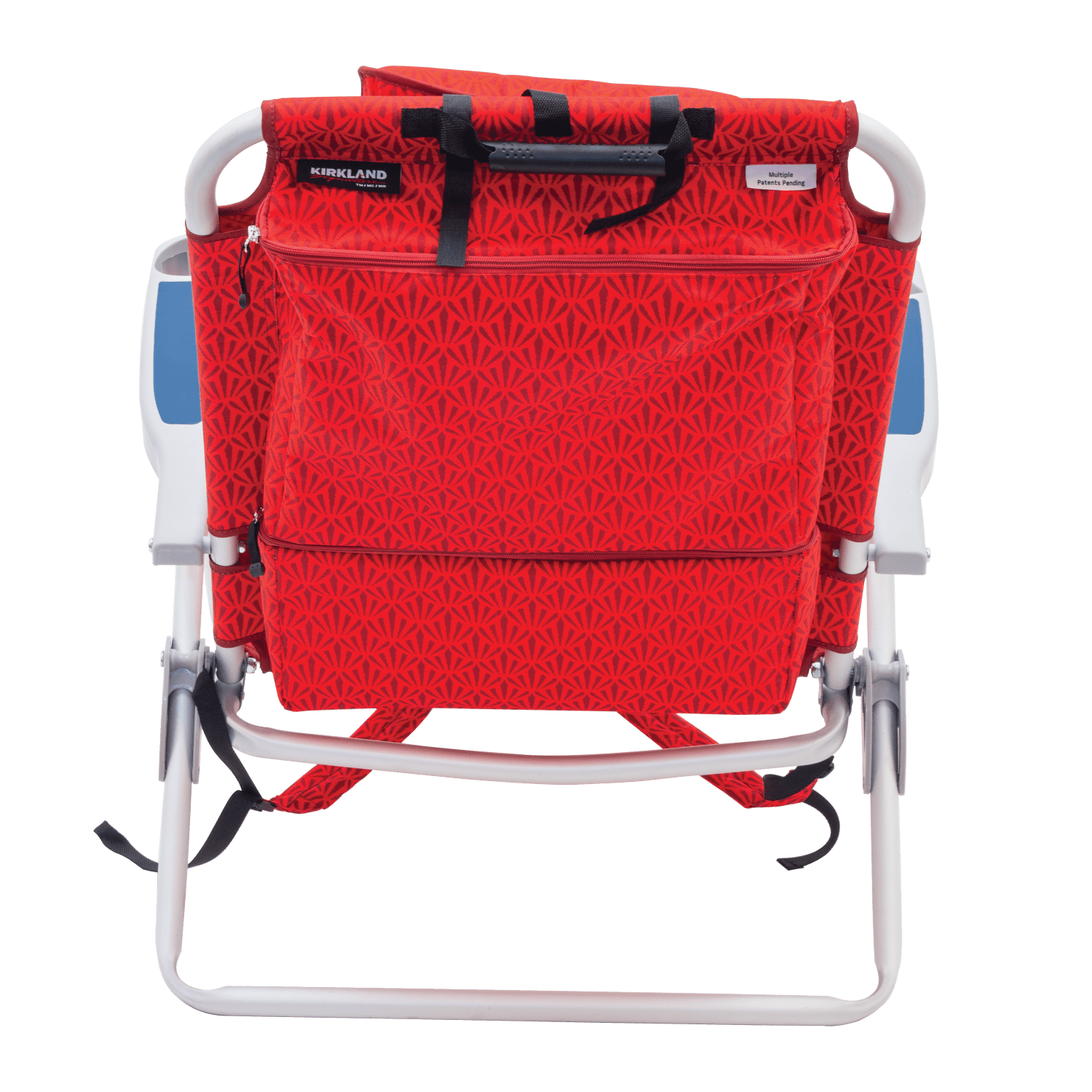 4-Position Folding Backpack Beach Chair with Cooler