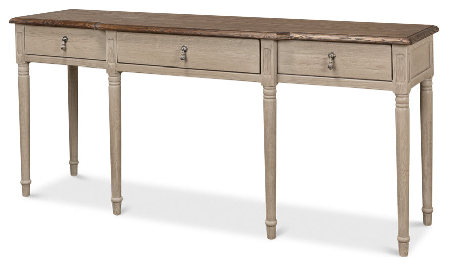 Asher Console Table With Drawers Reclaimed Wood   Transitional   Console Tables   by Sideboards and Things  Houzz