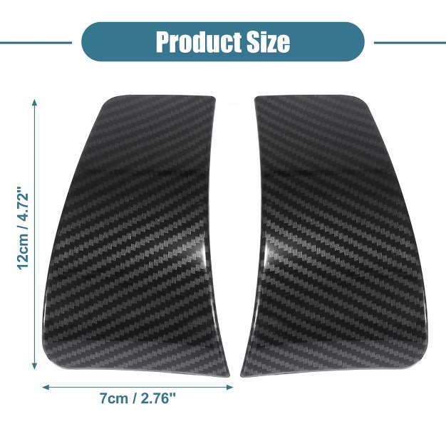 Unique Bargains Safety Belt Button Cover Trim For Dodge Challenger 2015 2021 Black Carbon Fiber 1 Pair