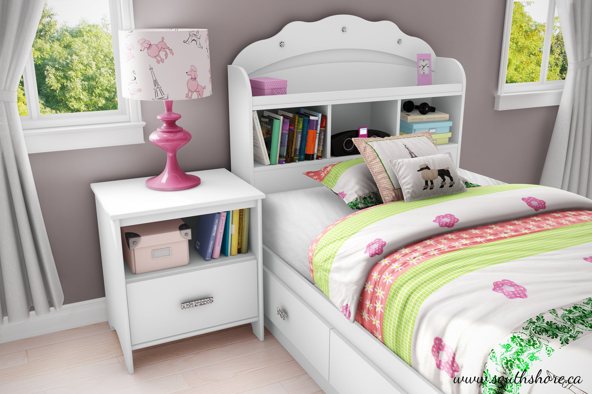 South Shore Tiara Twin Storage Bed (39