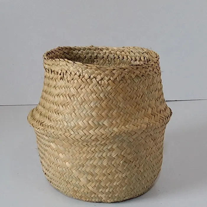 Vietnam wholesale handmade seagrass craft wicker home derco rattan houseware woven storage seagrass decorative planter