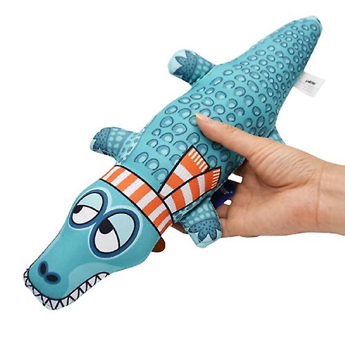 Squeaky soft plush crocodile dog toy