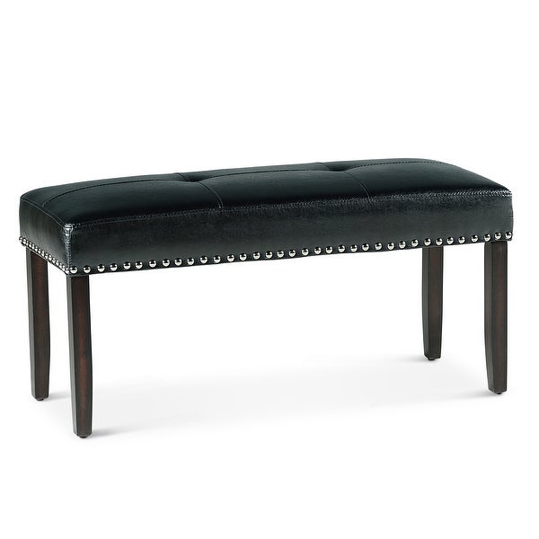 Winlock Faux Leather Dining Bench with Nailheads by Greyson Living