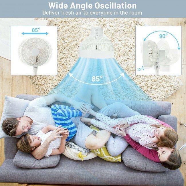 Aoibox 9 Inch 3 Speed Pedestal Fan in White with Remote Control Timer Adjustable Height 85Oscillation 90Head Rotation SNSA05FN006