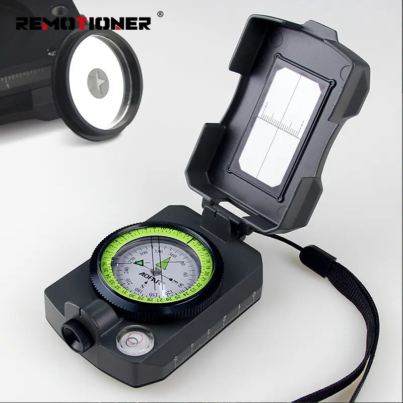 Multifunctional Camping Hiking Gear Survival Navigation Compasses with Waterproof Lensatic Sighting