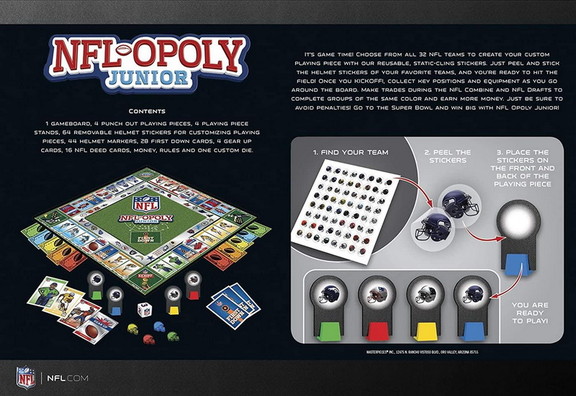 MasterPieces MAP 41644 C NFL opoly Junior Board Ga...