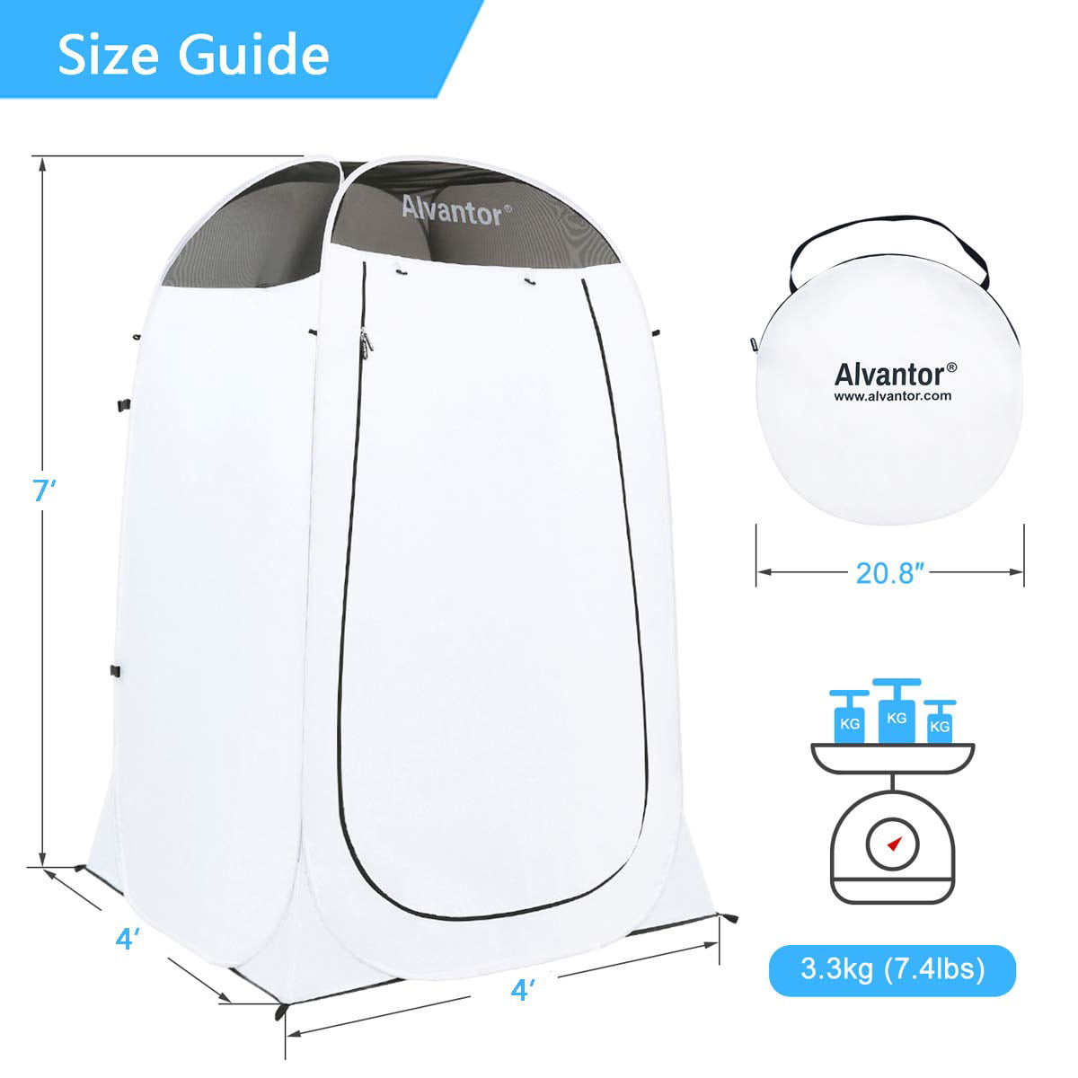 Alvantor Pop Up Shower Tent Privacy Teflon Room Camping Toilet