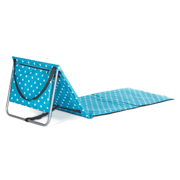 The Lakeside Collection Folding Sun Lounger Portable Fishing Chair For Beach Or Lawn