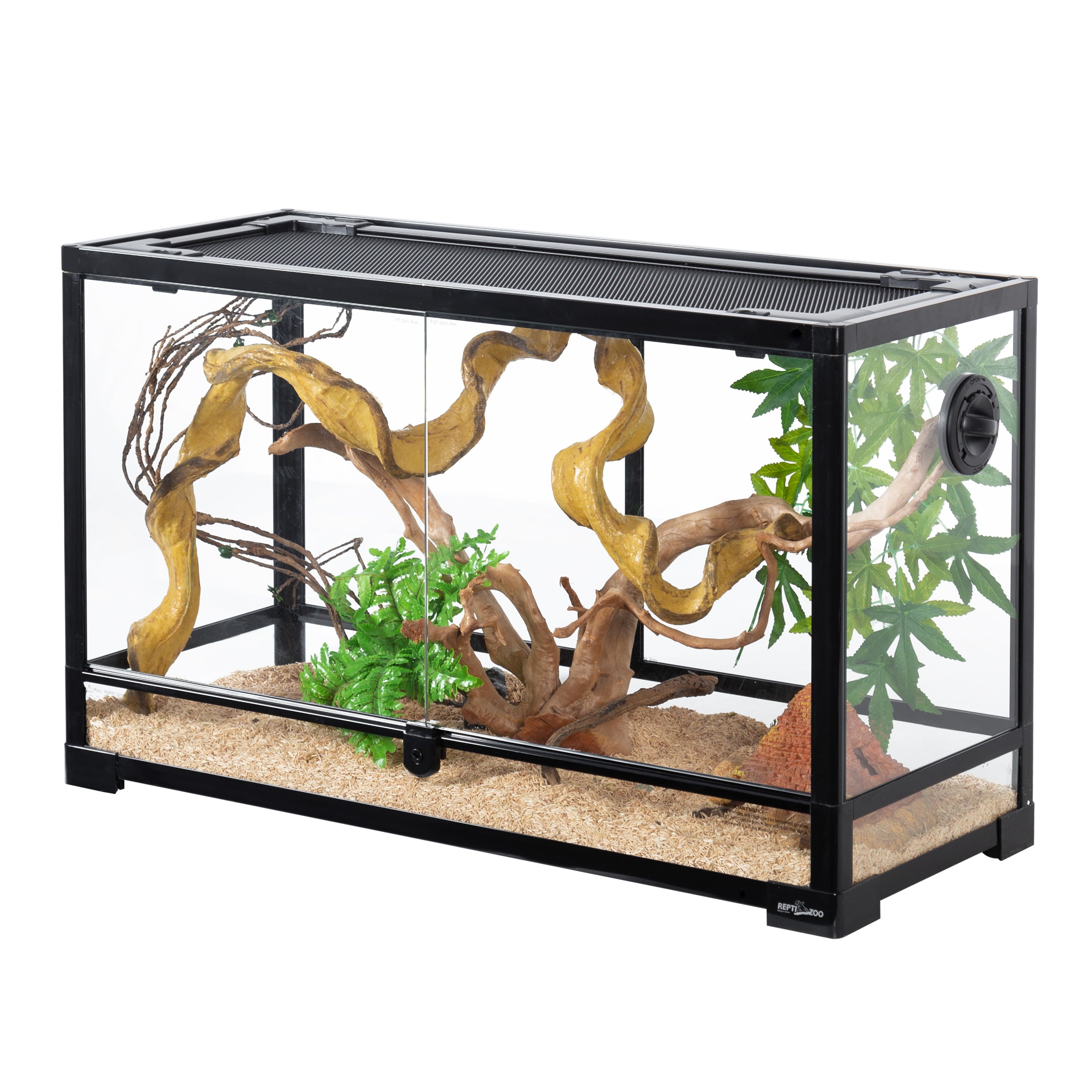 REPTI-ZOO Reptile Knock Down Glass Terrarium with Double Hinge Door 30