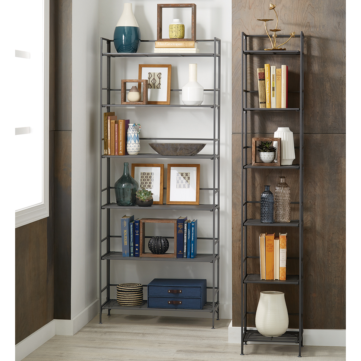 6Shelf Iron Folding Bookshelf