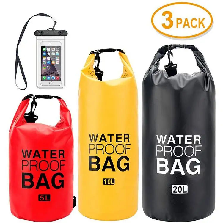 10L Floating PVC Tarpaulin Duffle Ocean Pack Waterproof Backpack Dry Bag for Hiking Swimming Boating