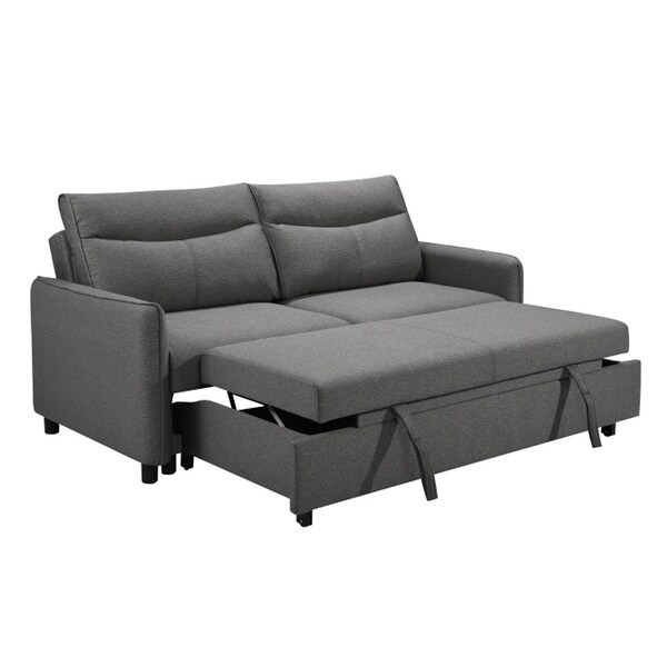 3 in 1 Convertible Sleeper Sofa Bed Loveseat Pullout Bed Reclining