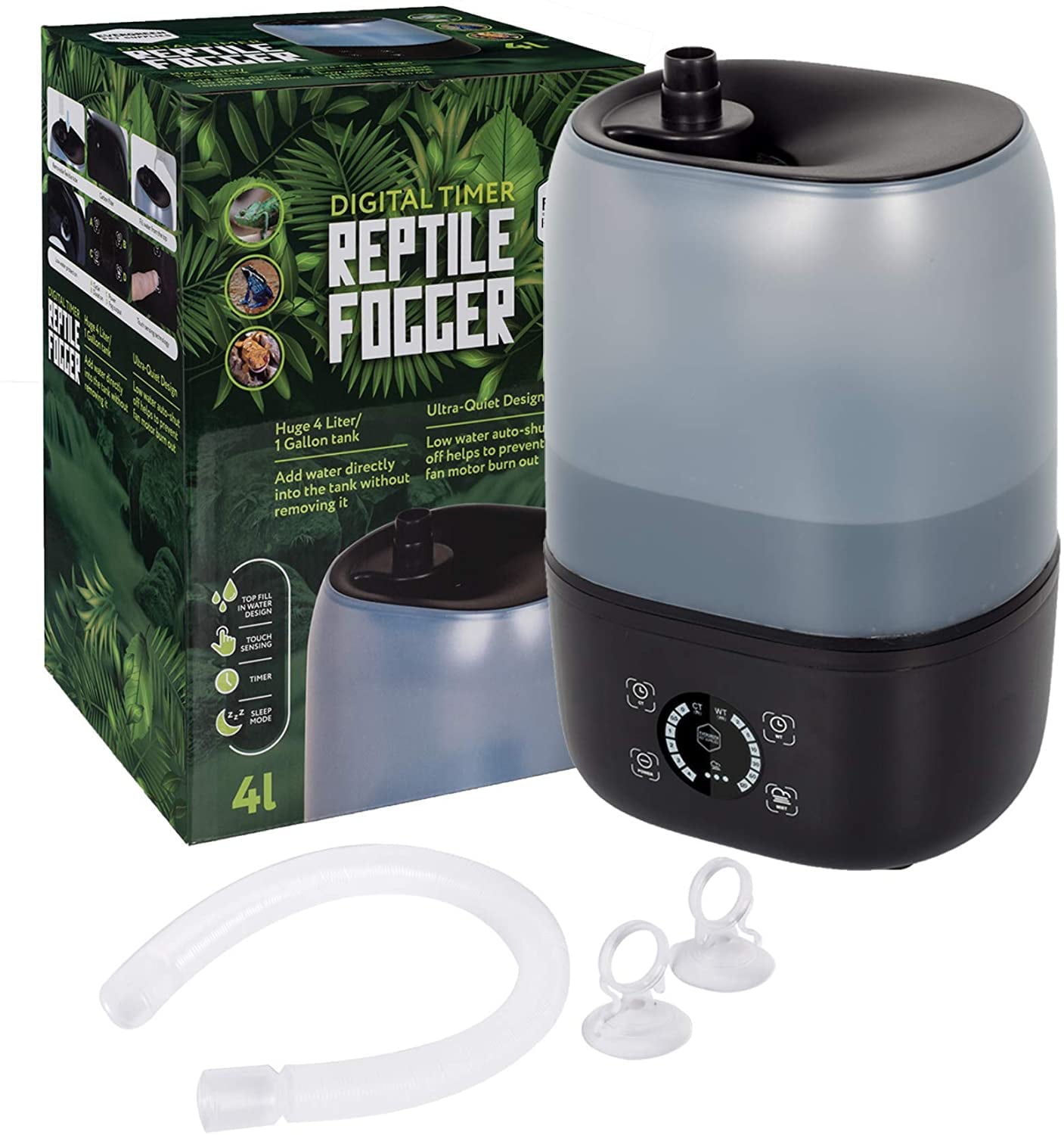 Evergreen Pet Supplies Reptile Humidifier/Fogger - 4L Tank - Digital Timer