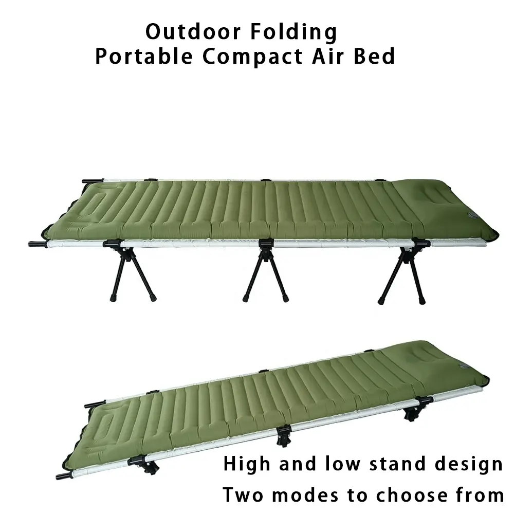 Factory Price Camping Cot Portable Folding Bed Outdoor Folding Bed Travel Base Camp Hiking