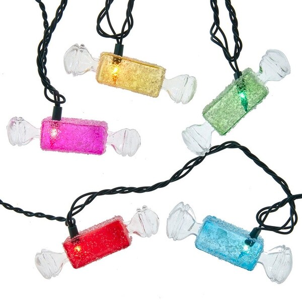 Kurt Adler UL 10Light MultiColor Glitter Candies Light Set