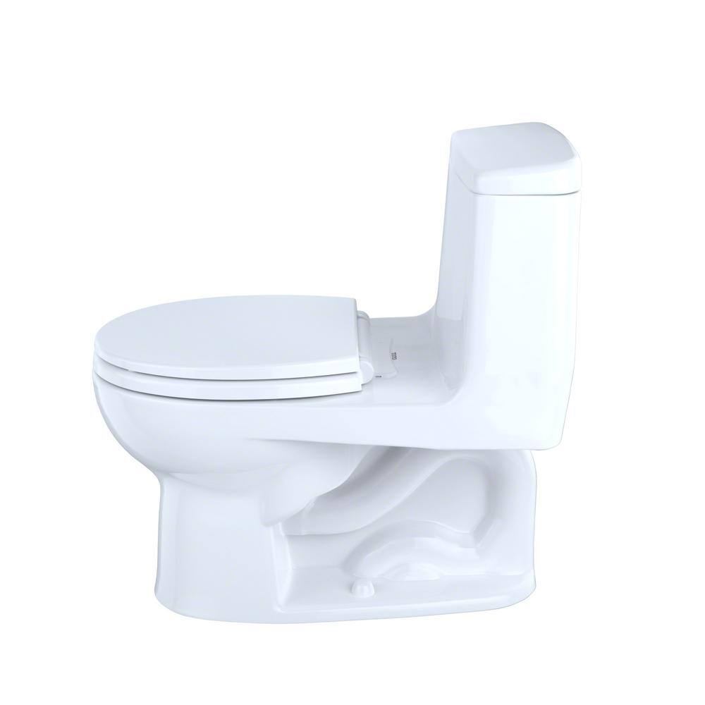 TOTO UltraMax 1-Piece 1.6 GPF Single Flush Round ADA Comfort Height Toilet in Cotton White SoftClose Seat Included ms853113s#01