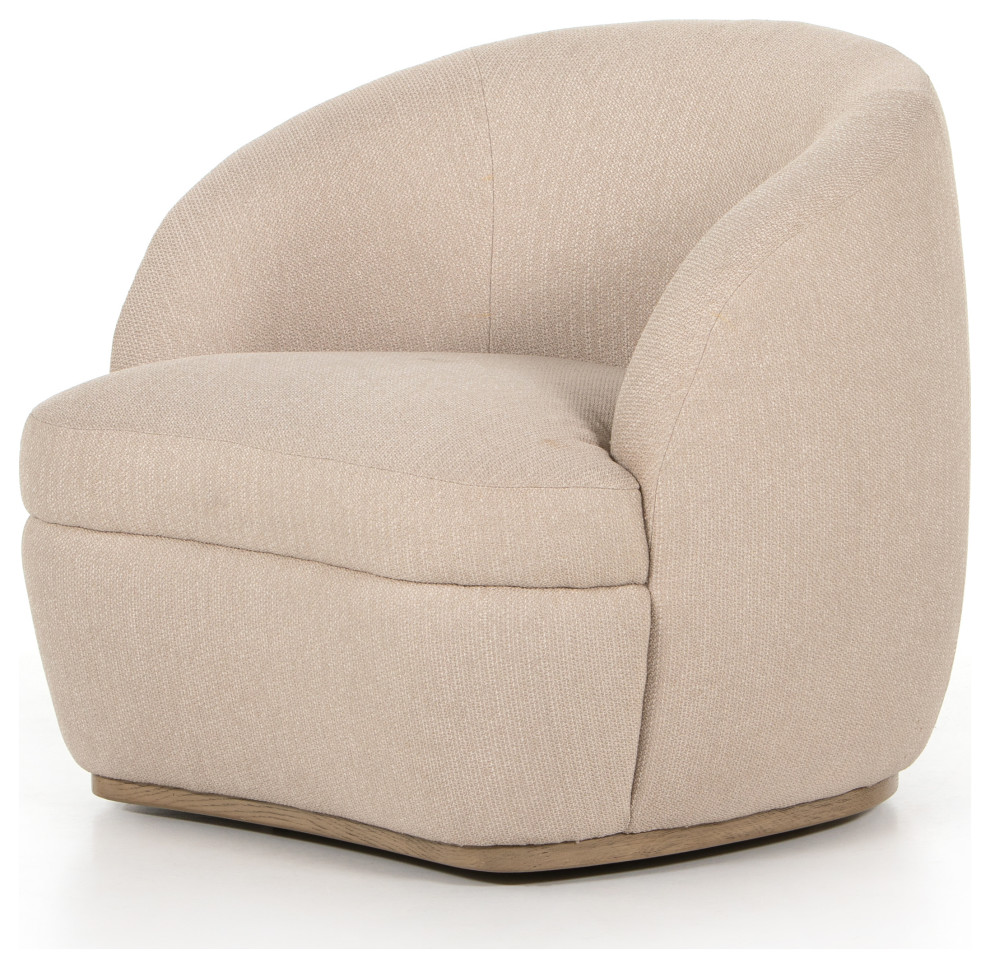 Sandie Swivel Chair  Patton Sand   Transitional   Armchairs And Accent Chairs   by Four Hands  Houzz