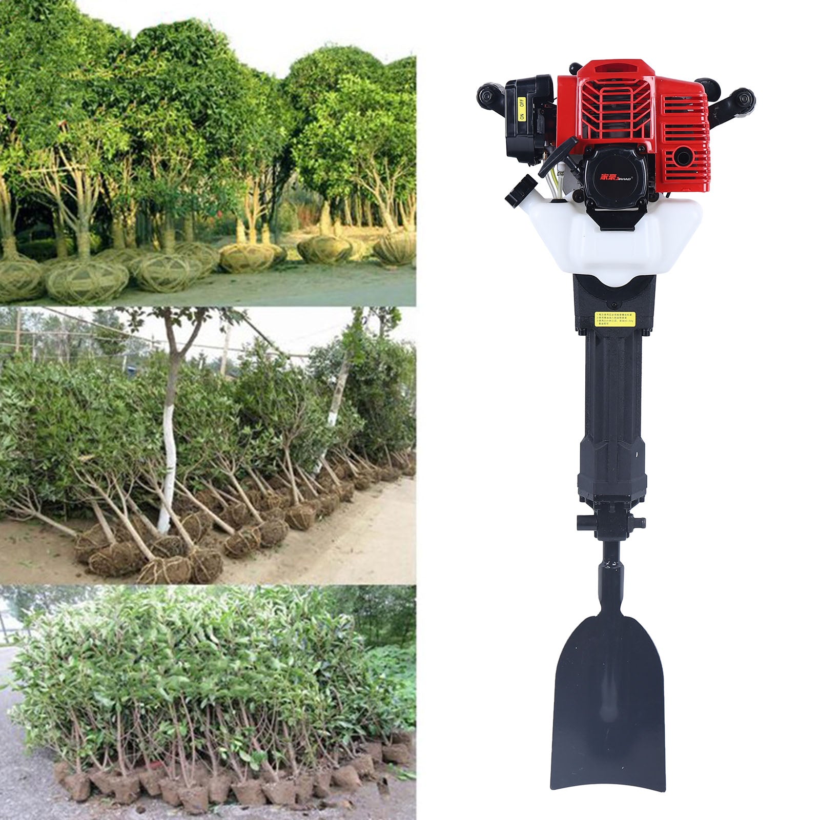 Wuzstar 2 Stroke Portable Gasoline Excavator,Hand-held Garden Tree Digger for Garden Farm and Home