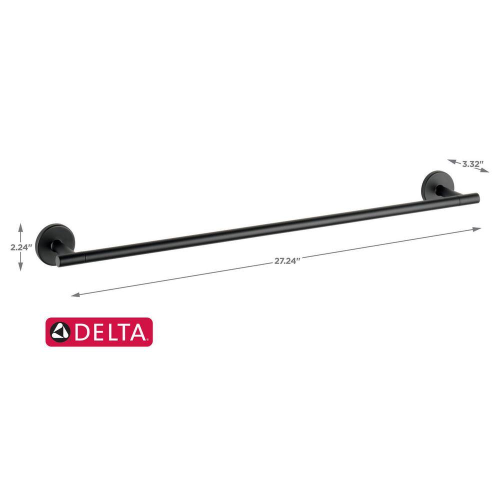 Delta Trinsic 24 in. Towel Bar in Matte Black 759240-BL