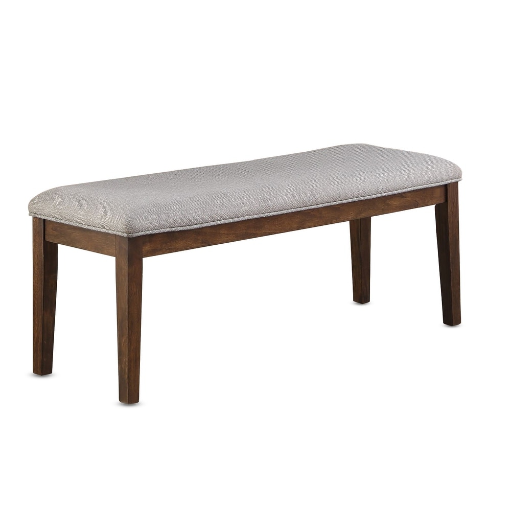 Copper Grove Ohey Warm Walnut Upholstered Seat Dining Bench