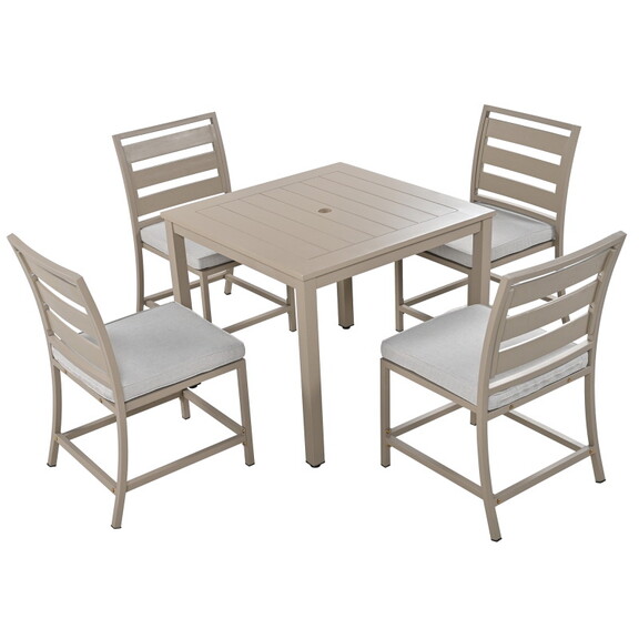 Ustyle Outdoor four person dining table and chairs...