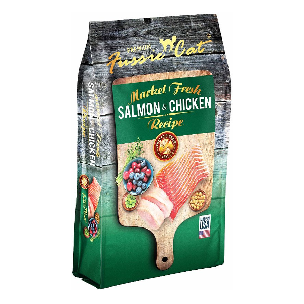 Fussie Cat Market Fresh Salmon and Chicken Recipe Grain-Free Dry Cat Foo