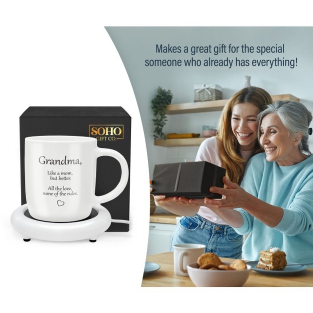 Galvanox Soho Electric Ceramic 12oz Coffee Mug With Warmer Grandma Makes Great Gift