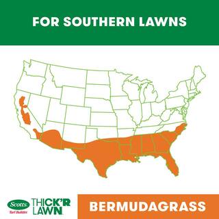 Scotts Turf Builder 12 lbs. 1200 sq. ft. THICK'R LAWN Grass Seed Fertilizer and Soil Improver for Bermudagrass 30177A1