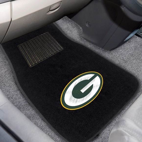 Green Bay Packers NFL 2-pc Embroidered Car Mat Set