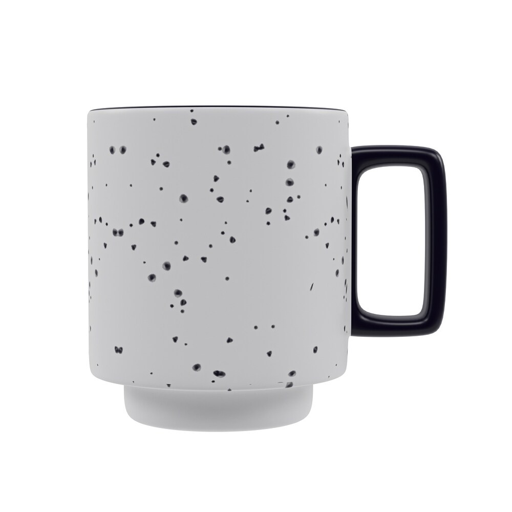 American Atelier Speckled Stackable Mugs Set of 2   14 oz