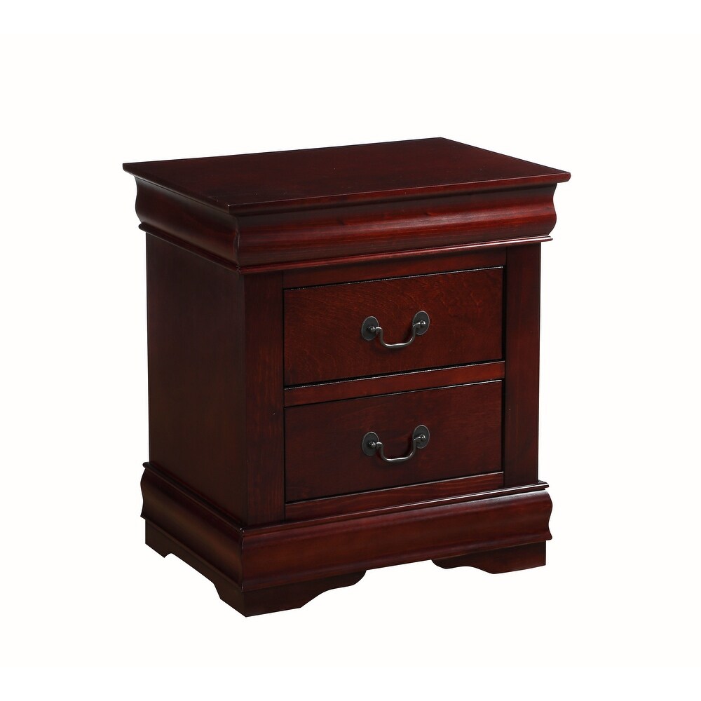 ansitional and Romantic nightstand with Center Metal GLIDE and French Back Dovetail Drawer for Your Bedrooms and Other Scenses