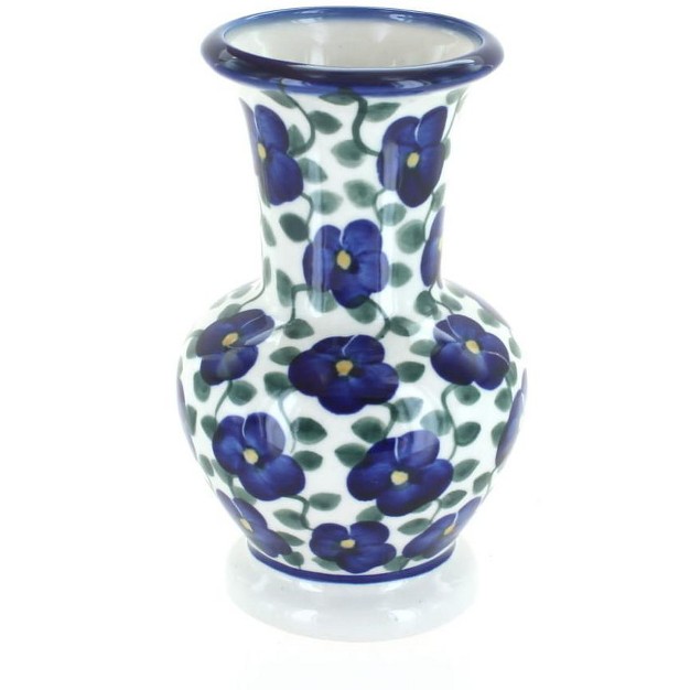 Blue Rose Polish Pottery 30 9 Wr Unikat Medium Vase