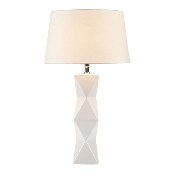 INK+IVY Kenlyn Geometric Ceramic Table Lamp