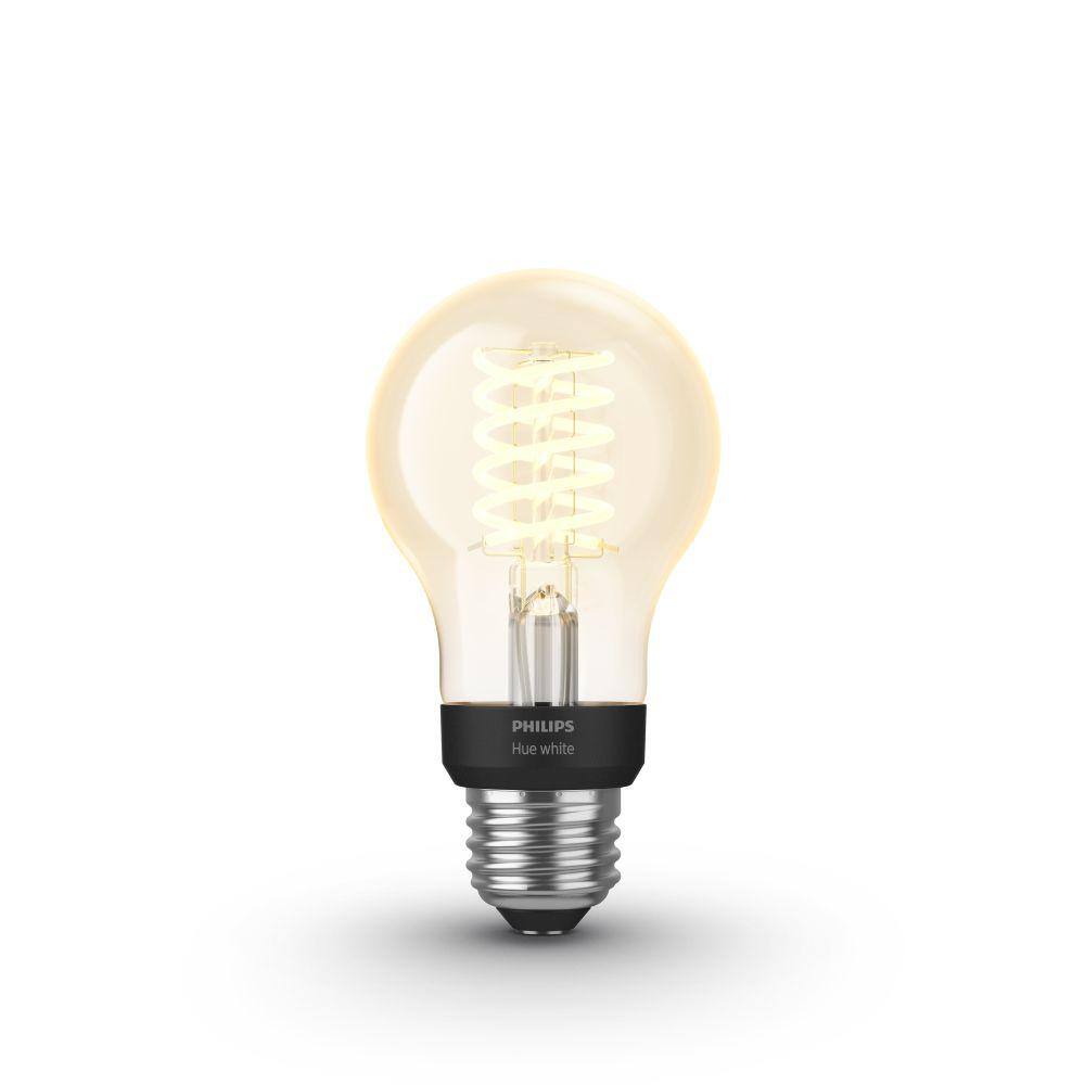 Philips Hue 40-Watt Equivalent A19 Smart LED Vintage Edison Soft White (2700K) with Bluetooth (1-Pack) 571109