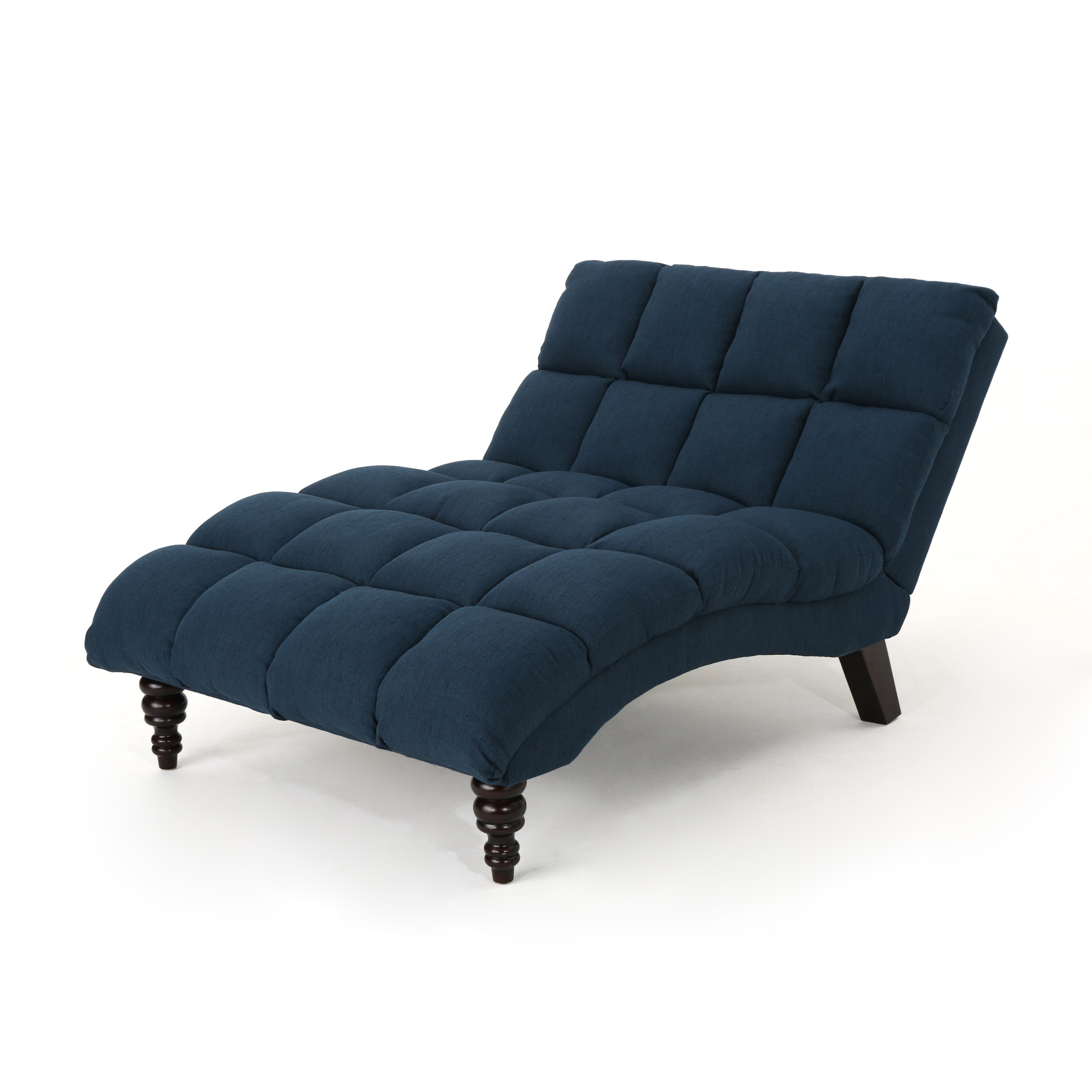 Olympia Modern Tufted Fabric Double Chaise Lounge