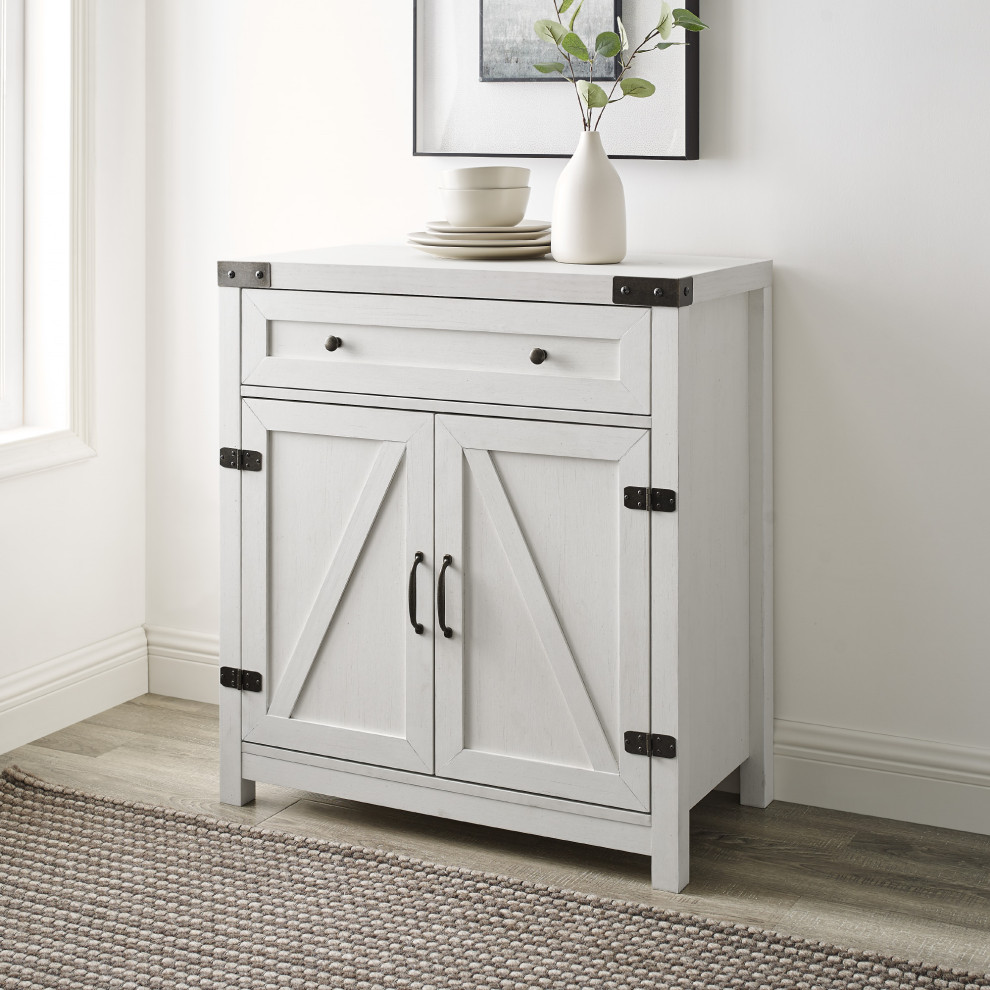 30 quotFarmhouse Barn Door Accent Cabinet   Farmhouse   Accent Chests And Cabinets   by Walker Edison  Houzz