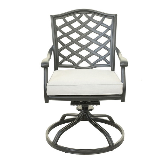 Dining Swivel Chair  Cast Silver  Set of 2 ABQ AHF...