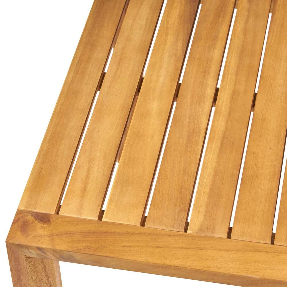 Leah Outdoor 3 piece Acacia Wood Chat Set with Cushions by Christopher Knight Home