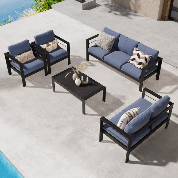 Royalcraft 5 Piece Aluminum Outdoor Sectional Seating Group